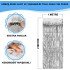 Silver Color Extra Metalized Shiny Fringed Background Curtain Imported A Quality 1x2 Meters