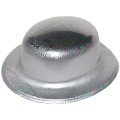 Silver Color Hologram Plastic Round Bowler 27x24 cm
