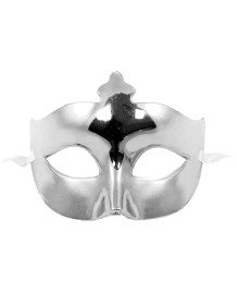 Silver Color Costume Party Extra Shiny Prom Mask 15x10 cm