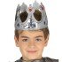 Children's King Crown Made of Silver Color Fabric Material 57 cm