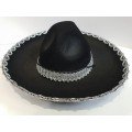 Silver Color Striped Mexican Mariachi Latin Hat 55 cm Kids Silver Color Striped Mexican Mariachi Latin Hat 55 cm Kids