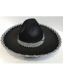 Silver Color Striped Mexican Mariachi Latin Hat 55 cm Kids