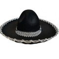 Silver Color Striped Mexican Mariachi Latin Hat 55 cm Kids Silver Color Striped Mexican Mariachi Latin Hat 55 cm Kids