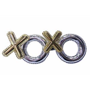 Silver Color Xoxo Written Party Glasses 17x7 cm