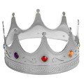 Silver Color Adult Child Compatible King Crown Royal Crown 60 cm Silver Color Adult Child Compatible King Crown Royal Crown 60 cm