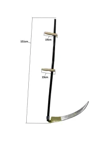 Günas Complete Scythe - 6 Piece Set with Metal Handle - Wooden Handle 70 cm