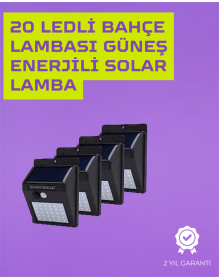 Solar Powered Smart Wall Lamp | With PIR Sensor, Automatic Lighting, For Outdoor