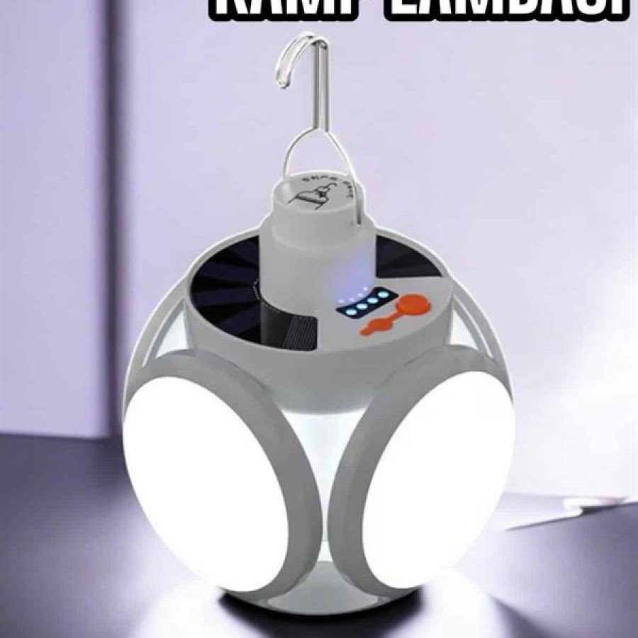 Solar Powered Solar Lighting Camping Tent Lamp Rechargeable Bulb LED Rechargeable Flashlight Searchlight