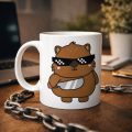 Cool Teddy Bear Design Porcelain Mug MODEL 84 – Fun, Charismatic and Attractive Coffee Cup Cool Teddy Bear Design Porcelain Mug MODEL 84 – Fun, Charismatic and Attractive Coffee Cup