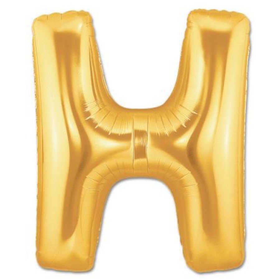 H Letter Foil Balloon Gold Color 40 inch