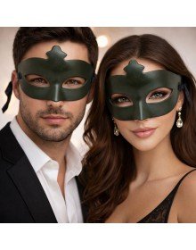 Khaki Green Mysterious Masquerade Mask