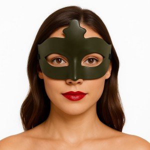 Khaki Green Color Masquerade Costume Party Venetian Ball Mask