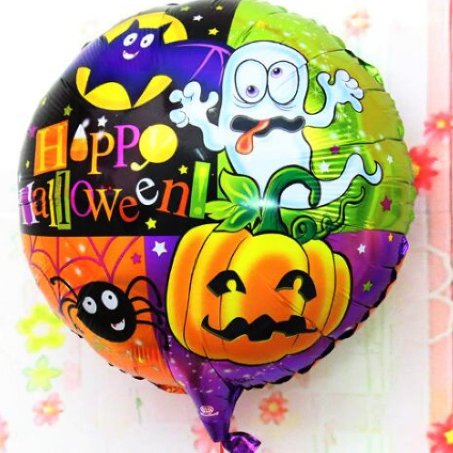 Halloween Spider and Pumpkin Foil Balloon 18 inches
