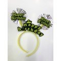 Happy Birthday Neon Color Birthday Crown 12 Pieces