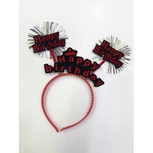 Happy Birthday Neon Color Birthday Crown 12 Pieces