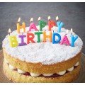 Colorful Birthday Candle with Happy Birthday Written on it