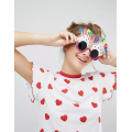 White Fuchsia Color Party Glasses with Happy Birthday Written 12x7 cm