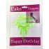 Happy Birthday Written Bow Cake Cake Stick Green Color