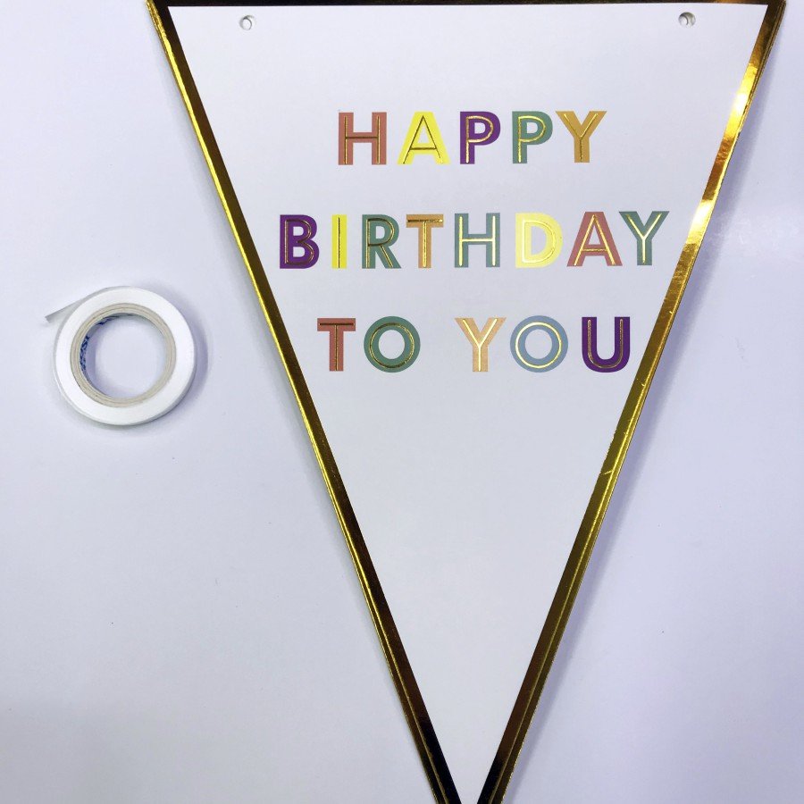 Happy Birthday To You Pennant Flag Ornament