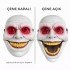 Horror Mask with Movable Jaw Mechanism Red