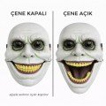 Horror Mask with Movable Jaw Mechanism Green