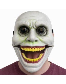 Horror Mask with Movable Jaw Mechanism Green