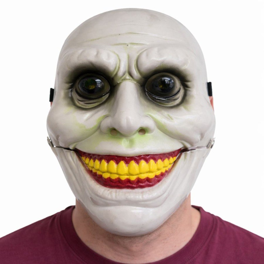 Horror Mask with Movable Jaw Mechanism Green