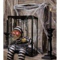 Prisoner Looking Skull Skeleton Decoration with Animated Sound Sensor 22x27 cm