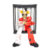 Prisoner Joker Skeleton Decoration with Animated Sound Sensor 22x27 cm