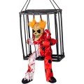 Prisoner Joker Skeleton Decoration with Animated Sound Sensor 22x27 cm
