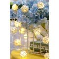 Wicker Balls Led Light 2 meters DAYLIGHT Decor Lamp