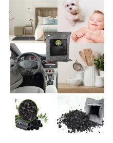 Air Purifier Bag 200g Car-Cabinet-Bathroom-Pet Odor Eliminator-Bamboo Charcoal Odor Absorber