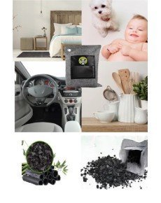 Air Purifier Bag 100g Car-Cabinet-Bathroom-Pet Odor Eliminator-Bamboo Charcoal Odor Absorber