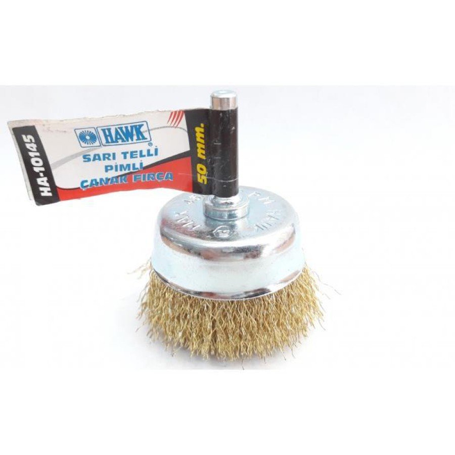 Hawk HA10145 Yellow Wire Cup Brush with Pin 50 mm Hawk HA10145 Yellow Wire Cup Brush with Pin 50 mm