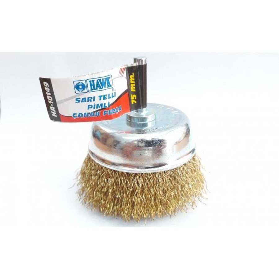 Hawk HA10149 Yellow Wire Cup Brush with Pin 75 mm Hawk HA10149 Yellow Wire Cup Brush with Pin 75 mm