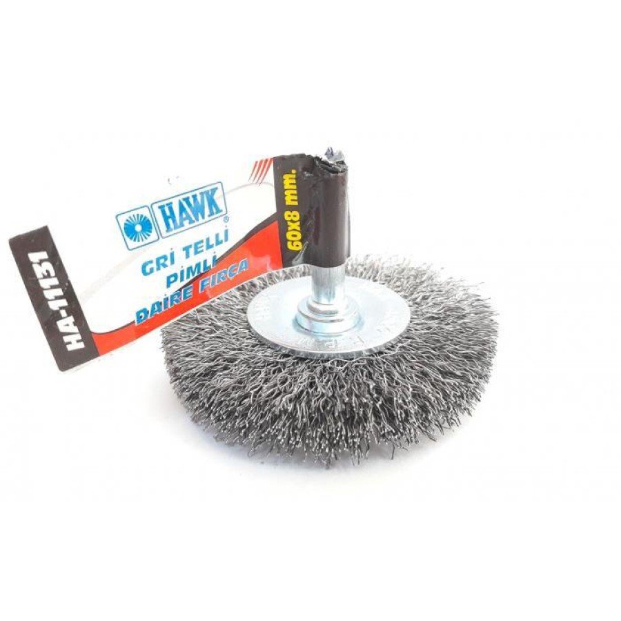 Hawk HA11131 Gray Wire Circle Brush with Pin 60x8 mm Hawk HA11131 Gray Wire Circle Brush with Pin 60x8 mm