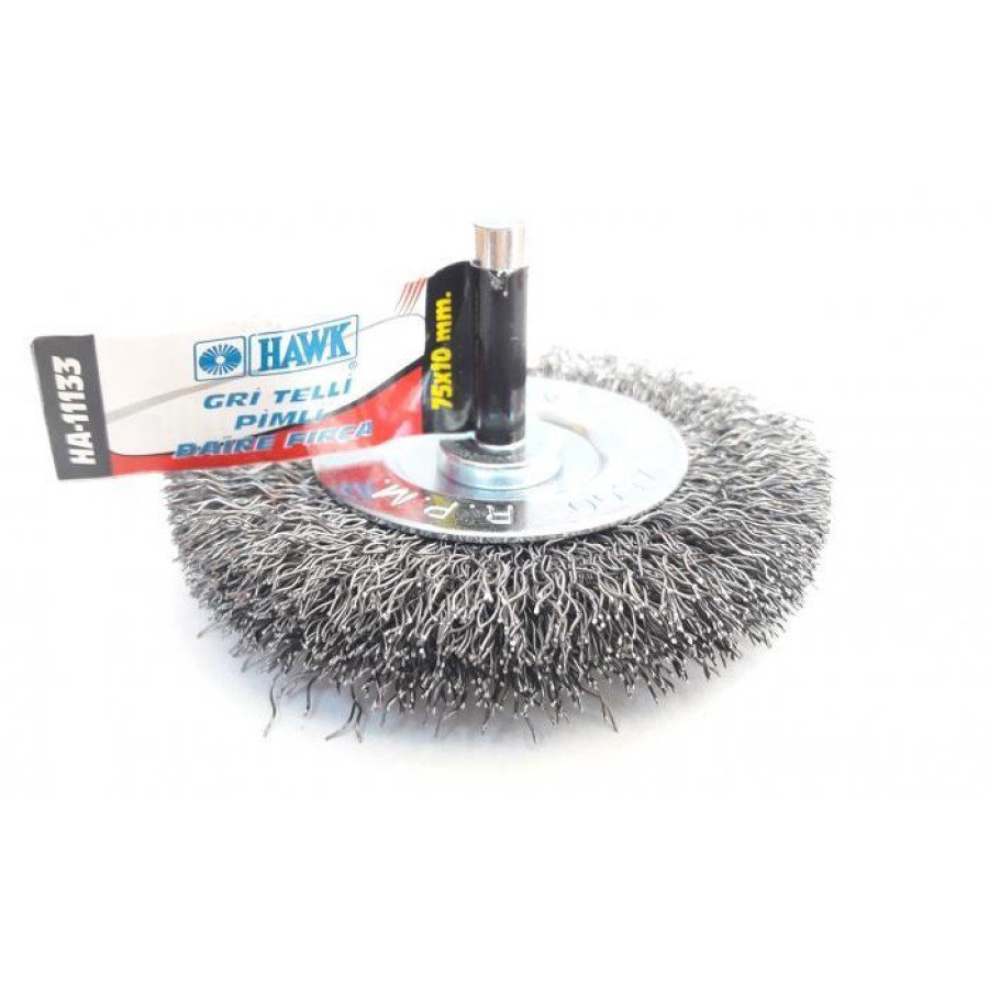 Hawk HA11133 Gray Wire Circle Brush with Pin 75x10 mm