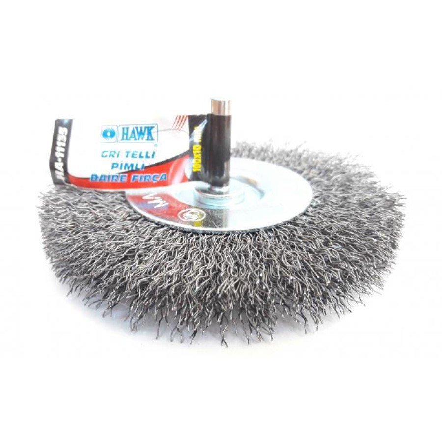 Hawk HA11135 Gray Wire Circle Brush with Pin 100x10 mm