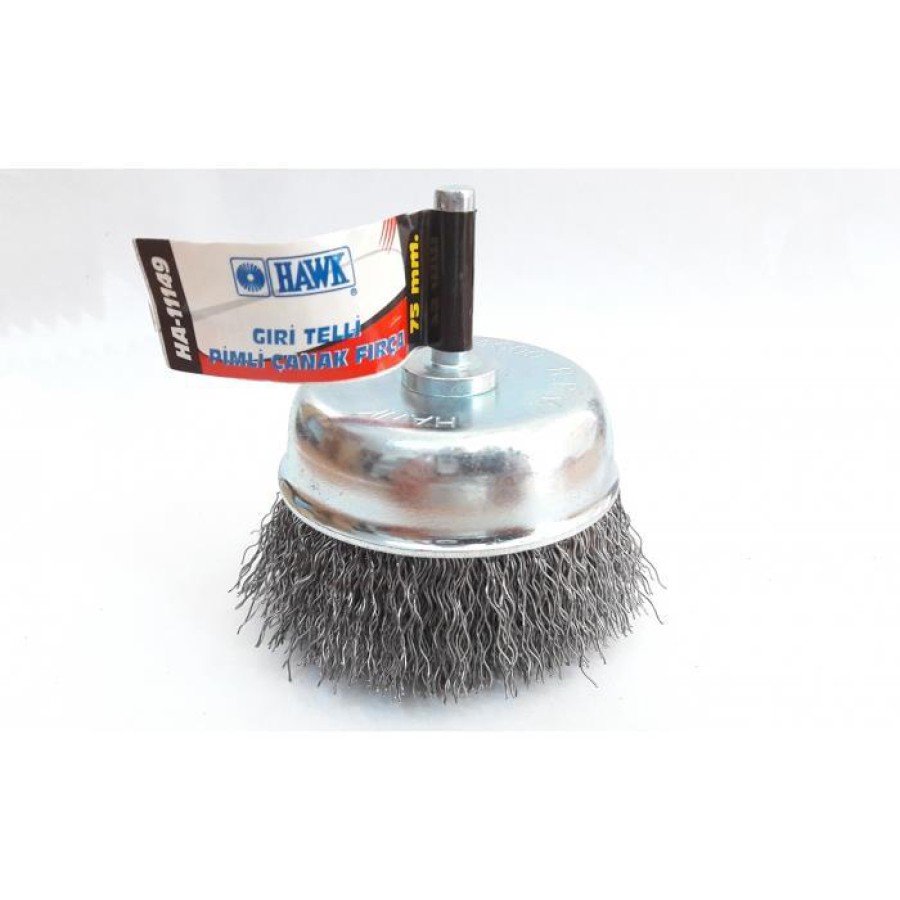 Hawk HA11149 Gray Wire Cup Brush with Pin 75 mm