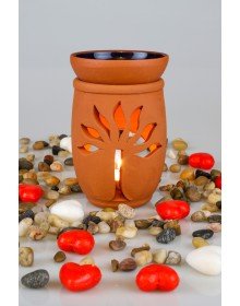 Tree of Life Handmade Pottery Censer Incense Burner