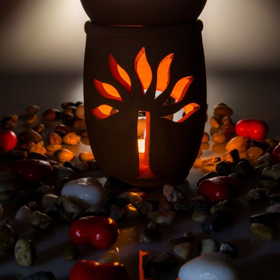 Tree of Life Handmade Pottery Censer Incense Burner Tree of Life Handmade Pottery Censer Incense Burner