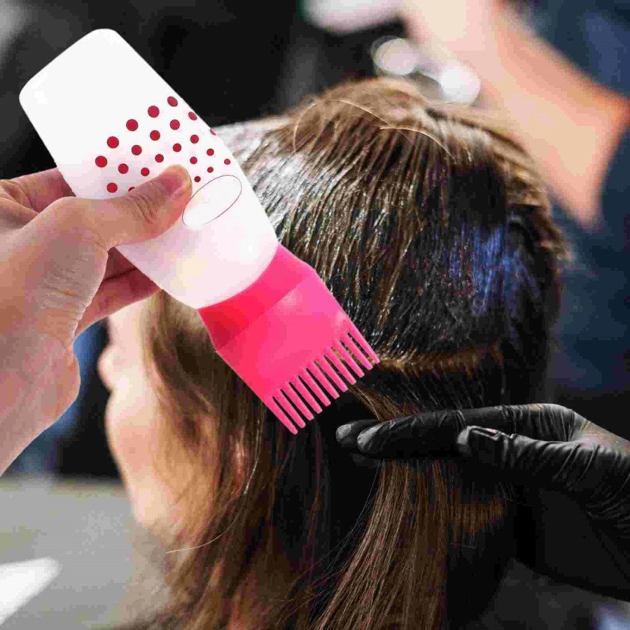 Hair Coloring Apparatus with Chamber - Hair Care Cream - Hair Oil Application Apparatus with Comb