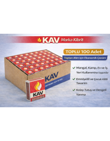 KAV Brand Matches with Safety Child Lock 100 Pieces