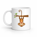 Cute Monkey Patterned Porcelain Mug MODEL 73 – Fun Design, Coffee & Tea Cup Cute Monkey Patterned Porcelain Mug MODEL 73 – Fun Design, Coffee & Tea Cup