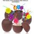 Coconut Hawaiian Luau Aloha Beverage Container Glass with Straw 10x13 cm 1 Piece
