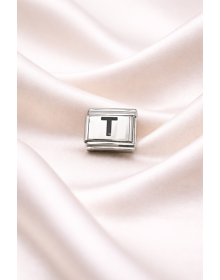 Nomination Compatible T Letter Charm | Stainless Steel Letter Charm | Personalized Bracelet Accessory