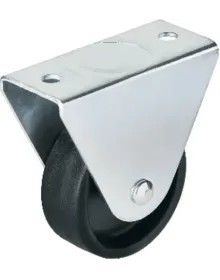 Hts 104 - 50 mm Fixed Black Wheel 4 Pieces