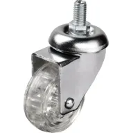 Hts 302 - 50x20 mm Transparent Roller Screw Wheel