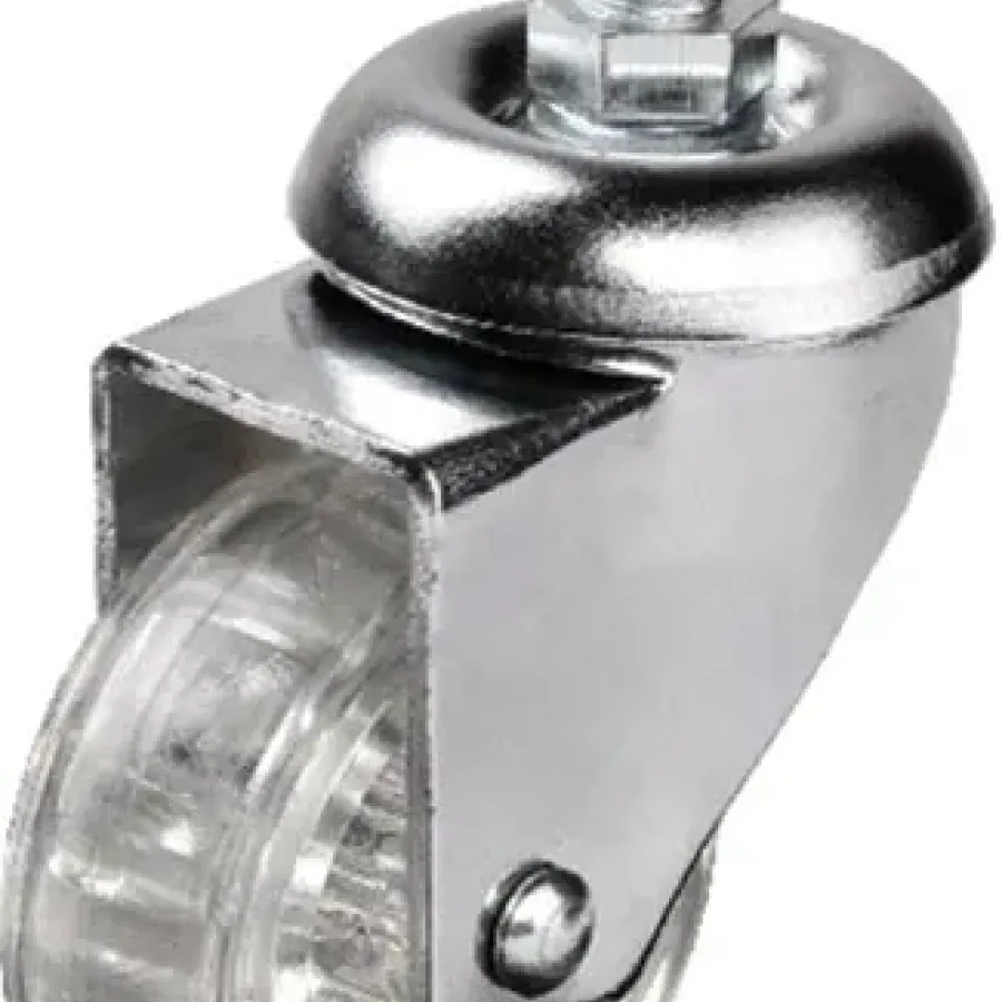 Hts 302 - 50x20 mm Transparent Roller Screw Wheel