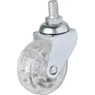 Hts 326 - 50x20 mm Transparent Roller Screw Wheel 4 Pieces